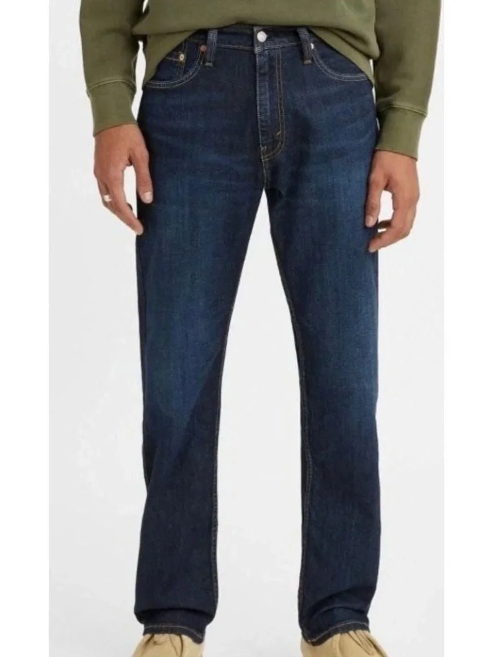 NWT Levi's 505 Regular Straight Men's Jeans 32x34 Blue Dark Wash